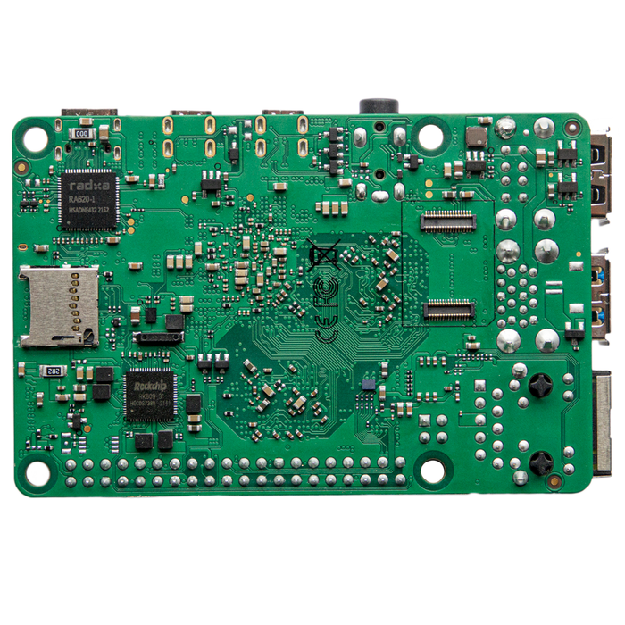 OKdo ROCK 4 Model C+ 4GB Single Board Computer Rockchip RK3399-T Arm Cortex-A72 + Cortex-A53