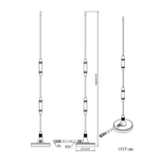 4G/3G/2G Whip Antenna, 9db, 3m and RG58 Cable, SMA/Male - LynxPi