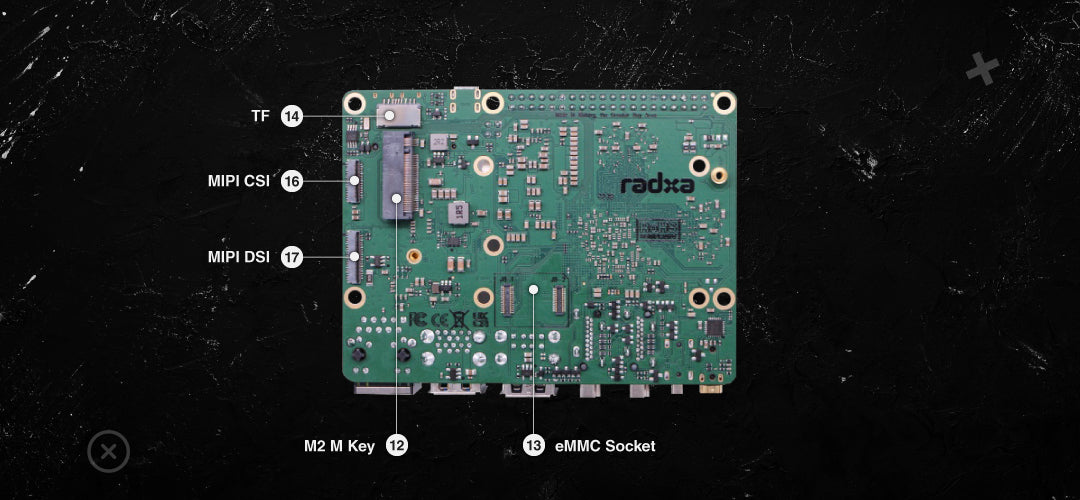 OKdo ROCK 5 Modelo B 16GB Computadora de placa única Rockchip RK3588 Arm Cortex-A76 + Cortex-A55