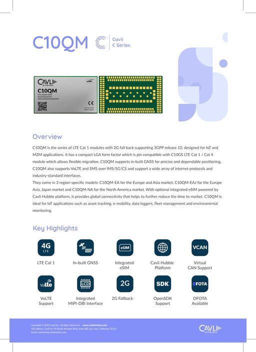 Cavli Wireless C10QM - DDK - 07 C10QM Evaluation Kit with C10QM - EAJ - 24GNN module - LynxPi