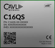 Cavli Wireless C16QS - WW - GNAH LTE CAT 1 module with integrated GNSS and Hubble - LynxPi