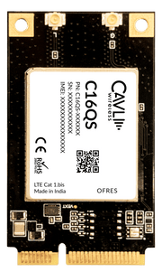 Cavli Wireless C16QS - WW - GNAN mPCIe LTE CAT 1 module with integrated GNSS - mPCIe FF - LynxPi