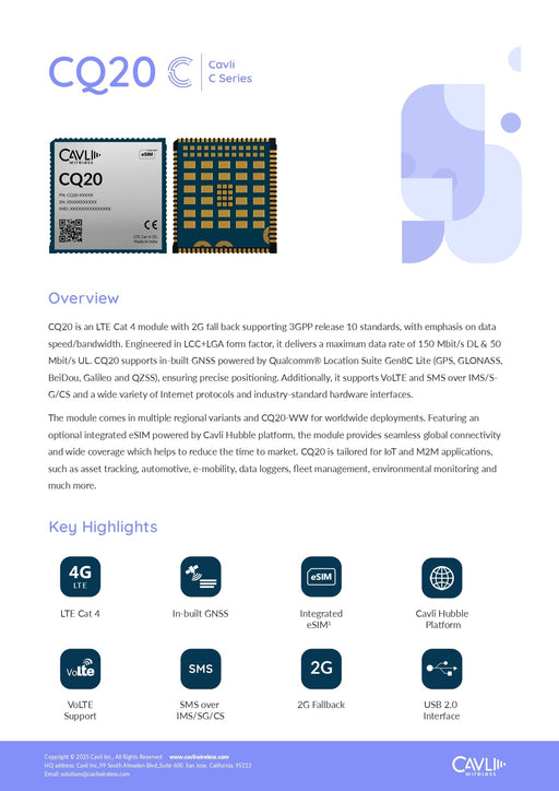 Cavli Wireless C20QM - DDK - 05 C20QM Evaluation Kit with C20QM - EAJ - 24GNN module - LynxPi