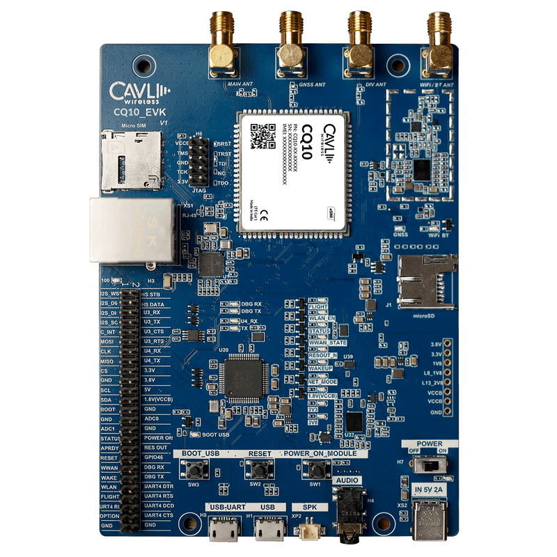 Cavli Wireless CQ10 - EVK - 01 CQ10 Evaluation Kit with CQ10 - WW - 22GNN - LynxPi