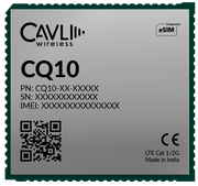 Cavli Wireless CQ10 - WW - 11GNN LTE CAT 1/2G Module (128MB RAM + 128MB NAND) - LynxPi