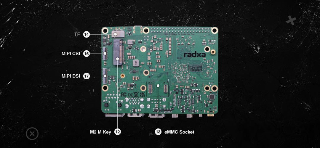 OKdo ROCK 5 Model B 8GB Single Board Computer Rockchip RK3588 Arm Cortex - A76 + Cortex - A55 - LynxPi