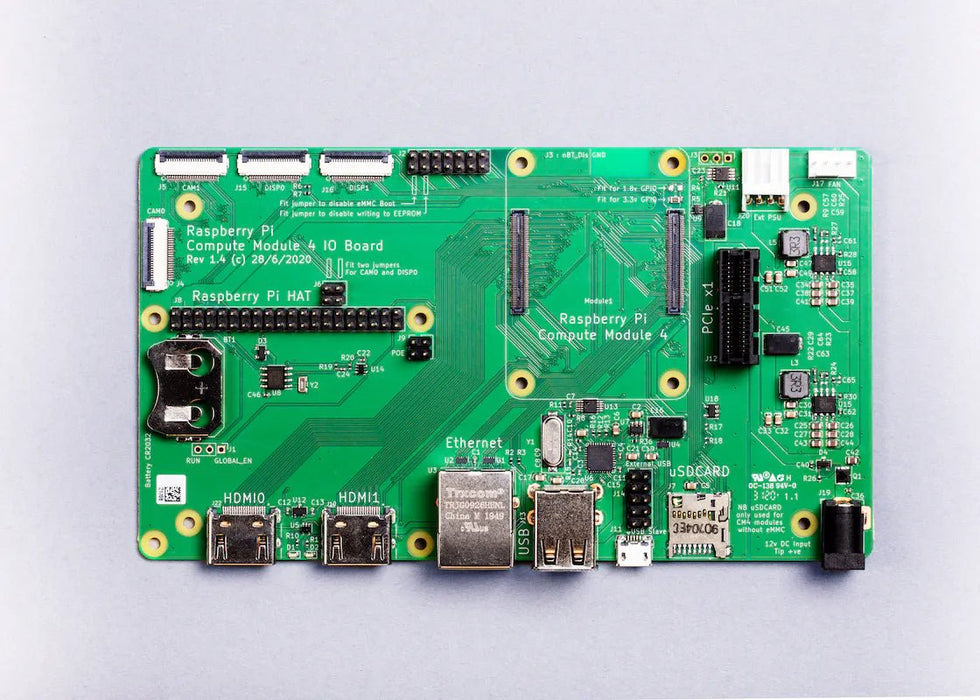 Raspberry Pi CM4IO Compute Module, 4 I/O Board, BCM2711, ARM Cortex - A72 - LynxPi