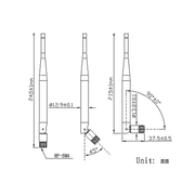 SMA Male (2G/3G/4G) à 3dB GSM Antenna - LynxPi