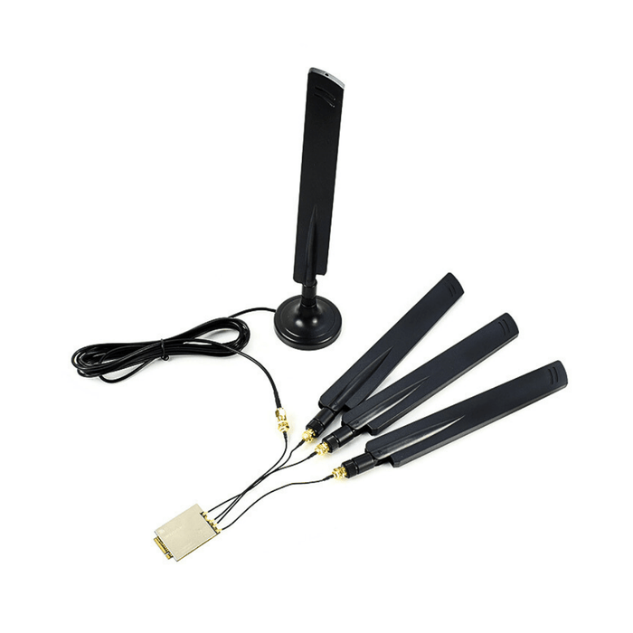 WAVESHARE5G High Gain Omni Antenna, 5G/4G/3G/GNSS Compatible, SMA To IPEX - 4 Con - LynxPi